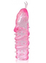 Закрытая рельефная насадка Crystal sleeve snakes в виде змеи с усиками - 14 см. - Erowoman-Eroman - в Твери купить с доставкой