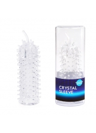 Закрытая рельефная насадка Crystal sleeve с усиками - 12 см. - Erowoman-Eroman - в Твери купить с доставкой