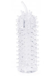 Закрытая рельефная насадка Crystal sleeve с усиками - 12 см. - Erowoman-Eroman - в Твери купить с доставкой