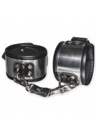 Эффектные серебристо-черные наручники с металлическим блеском - Sitabella - купить с доставкой в Твери