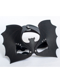 Черная кожаная маска на глаза  Летучая мышь - Sitabella - купить с доставкой в Твери