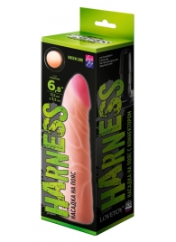 Фаллическая насадка на трусики харнесс - 17,5 см. - LOVETOY (А-Полимер) - купить с доставкой в Твери