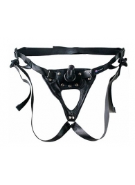 Черный пояс-трусики с насадкой  Soft-Принц  - 17 см. - LOVETOY (А-Полимер) - купить с доставкой в Твери