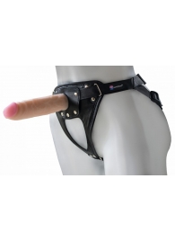 Черный пояс-трусики с насадкой  Soft-Принц  - 17 см. - LOVETOY (А-Полимер) - купить с доставкой в Твери