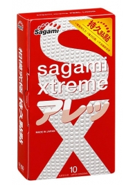 Утолщенные презервативы Sagami Xtreme Feel Long с точками - 10 шт. - Sagami - купить с доставкой в Твери