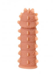 Телесная реалистичная насадка KOKOS Extreme Sleeve 04 с дополнительной стимуляцией - 12,7 см. - KOKOS - в Твери купить с доставкой