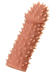 Телесная реалистичная насадка KOKOS Extreme Sleeve 07 с дополнительной стимуляцией - 12,7 см. - KOKOS - в Твери купить с доставкой