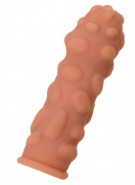 Телесная реалистичная насадка KOKOS Extreme Sleeve 11 с дополнительной стимуляцией - 12,7 см. - KOKOS - в Твери купить с доставкой