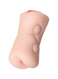 Телесный двусторонний мастурбатор Rich Fruit - вагина и анус - ToyFa - в Твери купить с доставкой