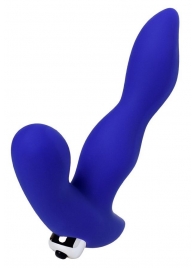 Синий силиконовый вибростимулятор простаты Stroman - 14,5 см. - ToyFa - в Твери купить с доставкой