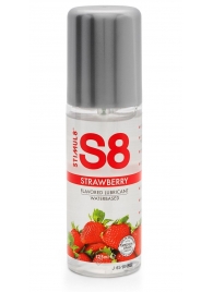 Смазка на водной основе S8 Flavored Lube со вкусом клубники - 125 мл. - Stimul8 - купить с доставкой в Твери