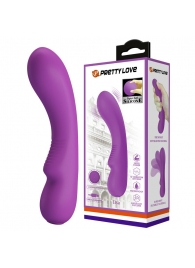 Фиолетовый силиконовый вибратор Elsa - 19 см. - Baile