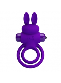 Фиолетовое эрекционное кольцо с вибростимуляцией клитора Vibrant Penis Ring III - Baile - в Твери купить с доставкой