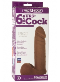 Насадка-мулат для трусиков Vac-U-Lock 6  ULTRASKYN Cock - 17,3 см. - Doc Johnson - купить с доставкой в Твери