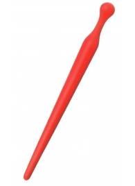 Красный силиконовый уретральный плаг - 10 см. - ToyFa - купить с доставкой в Твери