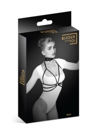 Черная упряжь на грудь Julia - Bijoux Pour Toi - купить с доставкой в Твери