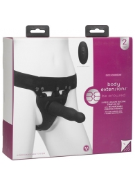 Черный полый вибрострапон Body Extensions BE Aroused - 17,78 см. - Doc Johnson - купить с доставкой в Твери