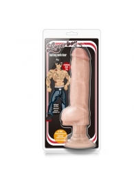 Телесный реалистичный вибратор Bad Boy Next Door с пирсингом - 33 см. - Blush Novelties