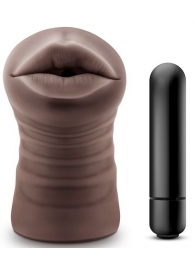 Коричневый мастурбатор-ротик Heather - Blush Novelties - в Твери купить с доставкой