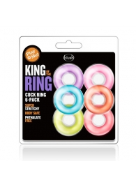 Набор из 6 эрекционных колец King of the Ring - Blush Novelties - в Твери купить с доставкой
