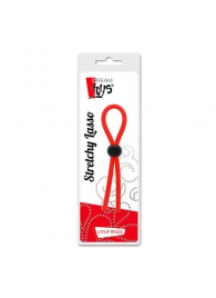 Красное эрекционное лассо с одной бусинкой-утяжкой STRETCHY THICK LASSO - Dream Toys - в Твери купить с доставкой