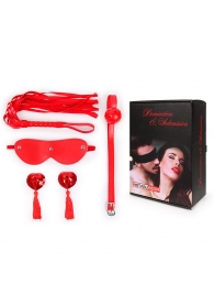 Пикантный набор БДСМ из 4 предметов в красном цвете - Notabu - купить с доставкой в Твери