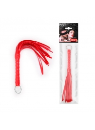Красная плеть с рукоятью в оплетке - 28 см. - Notabu - купить с доставкой в Твери