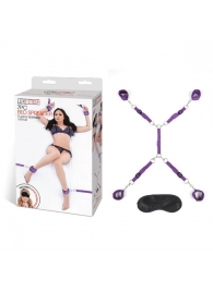 Фиолетовый набор фиксаций на кровати Classic Bedspreader - Lux Fetish - купить с доставкой в Твери