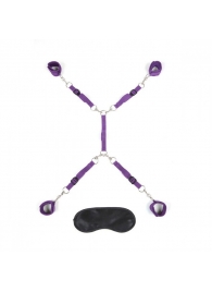 Фиолетовый набор фиксаций на кровати Classic Bedspreader - Lux Fetish - купить с доставкой в Твери