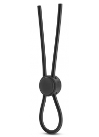 Черное силиконовое лассо на пенис SILICONE LOOP COCK RING - Blush Novelties - в Твери купить с доставкой