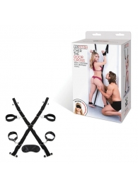 Чёрный набор для фиксации у двери - Lux Fetish - купить с доставкой в Твери