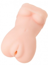 Телесный мастурбатор в виде женской фигурки - Toyfa Basic - в Твери купить с доставкой