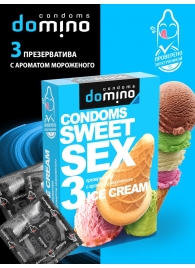 Презервативы для орального секса DOMINO Sweet Sex с ароматом мороженого - 3 шт. - Domino - купить с доставкой в Твери