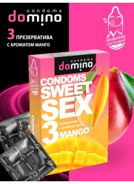 Презервативы для орального секса DOMINO Sweet Sex с ароматом манго - 3 шт. - Domino - купить с доставкой в Твери