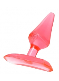 Красная анальная втулка с ограничителем - 6,5 см. - Toyfa Basic