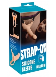 Силиконовый полый страпон на ремнях Silicone Strap-on - 16 см. - Orion - купить с доставкой в Твери