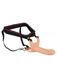 Силиконовый полый страпон на ремнях Silicone Strap-on - 16 см. - Orion - купить с доставкой в Твери