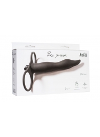 Черная вибронасадка для двойного проникновения Flirtini - 15,9 см. - Lola Games - купить с доставкой в Твери