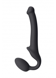 Черный безремневой страпон Silicone Bendable Strap-On S - Strap-on-me - купить с доставкой в Твери