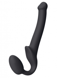 Черный безремневой страпон Silicone Bendable Strap-On S - Strap-on-me - купить с доставкой в Твери