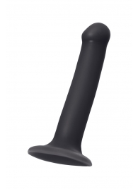 Черный фаллос на присоске Silicone Bendable Dildo M - 18 см. - Strap-on-me - купить с доставкой в Твери