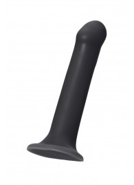 Черный фаллос на присоске Silicone Bendable Dildo L - 19 см. - Strap-on-me - купить с доставкой в Твери