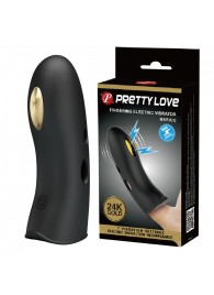 Черная вибронасадка на палец с электростимуляцией Marico - Baile - купить с доставкой в Твери