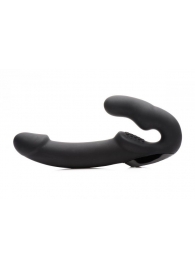 Черный безремневой страпон Urge Silicone Strap On с пультом ДУ - 24 см. - XR Brands - купить с доставкой в Твери