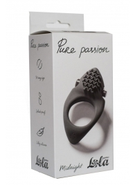 Черное эрекционное виброкольцо Pure Passion Midnight - Lola Games - в Твери купить с доставкой