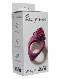 Бордовое эрекционное виброкольцо Pure Passion Midnight - Lola Games - в Твери купить с доставкой