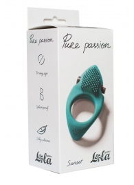 Зеленое эрекционное виброкольцо Pure Passion Sunset - Lola Games - в Твери купить с доставкой