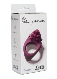 Бордовое эрекционное виброкольцо Pure Passion Sunset - Lola Games - в Твери купить с доставкой