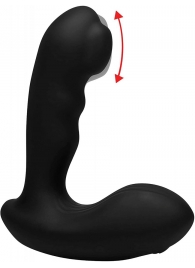 Черный стимулятор простаты Alpha-Pro 7X P-Milker Silicone Prostate Stimulator with Milking Bead - XR Brands - в Твери купить с доставкой