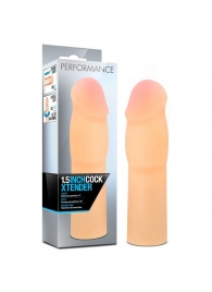 Телесная насадка-удлинитель на пенис PERFORMANCE 1.5INCH COCK XTENDER - 16 см. - Blush Novelties - в Твери купить с доставкой
